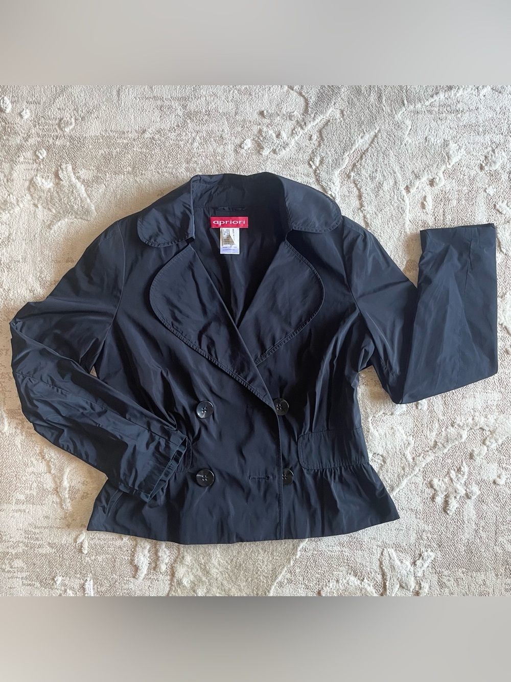 VINTAGE Apriori Women's Black Double-Breasted Jacket Size 10 US